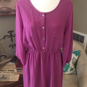 Long sleeve purple dress